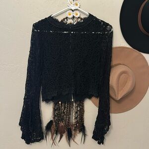 EUC lace crop top